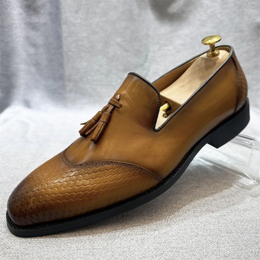 [Copy]2025 Men's first layer cowhide fashionable breathable casual shoes