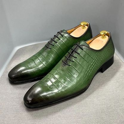 Men's Oxford shoes brand hot selling business crocodile pattern embossed leather shoes men European and American men's shoes manufacturers wholesale recommended