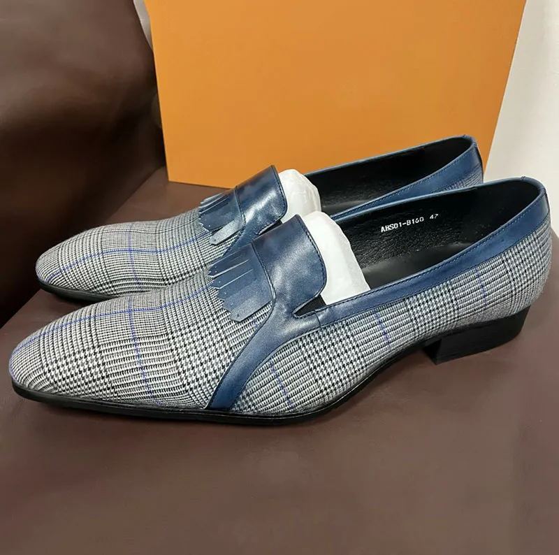 GUYSTEP™Plaid Pattern Breathable Slip-On Loafers