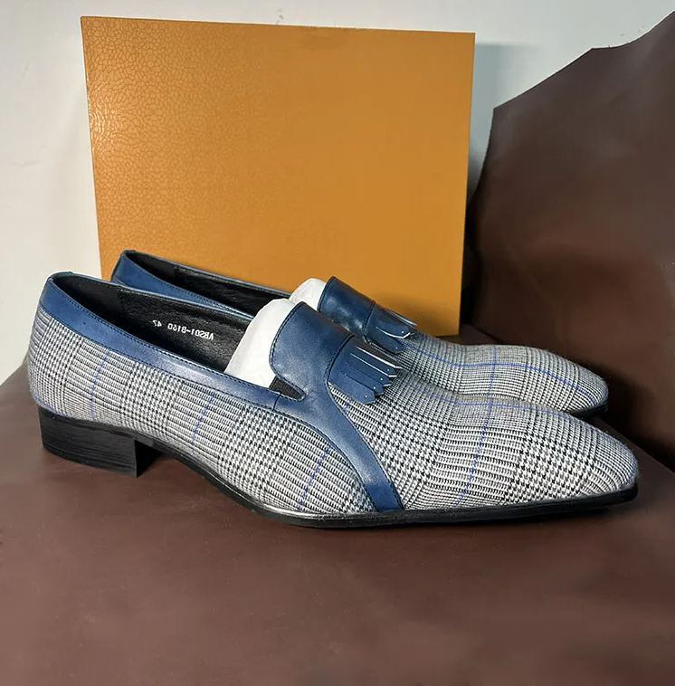 GUYSTEP™Plaid Pattern Breathable Slip-On Loafers