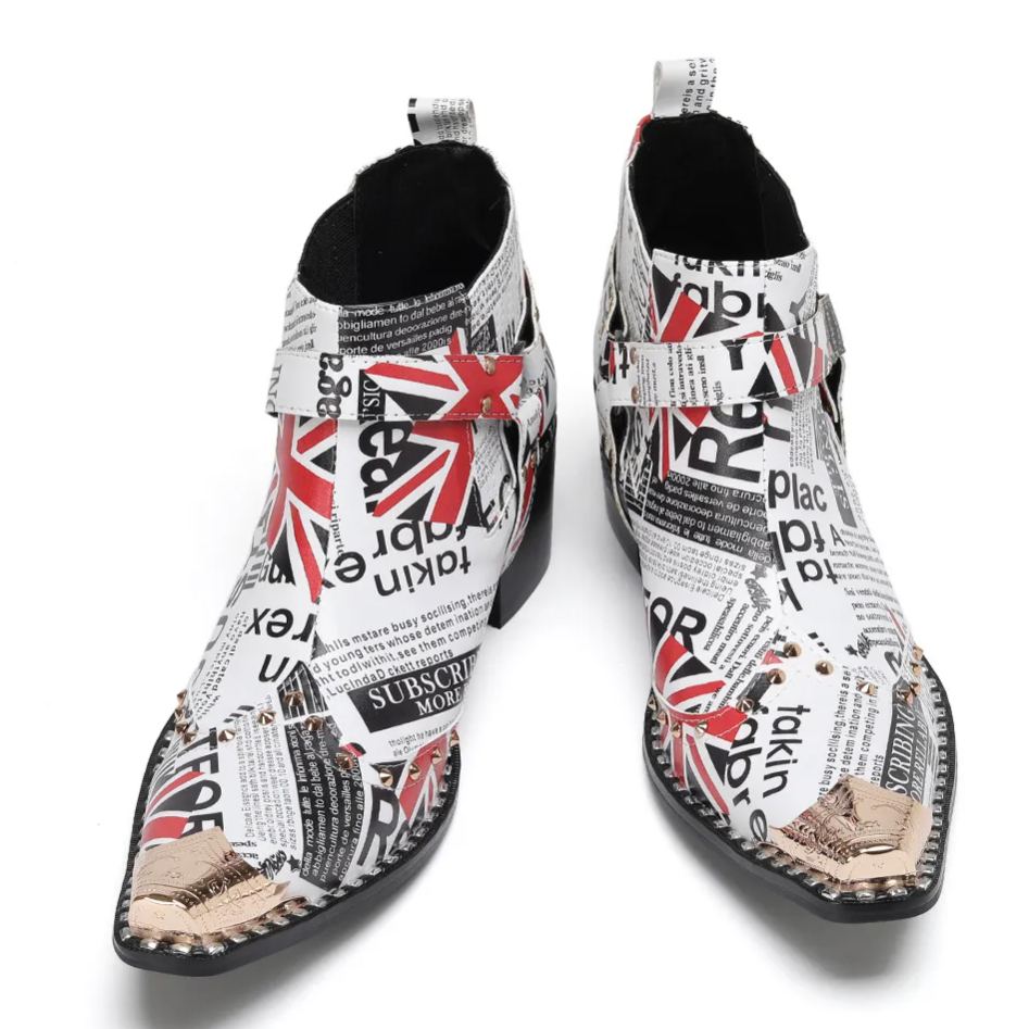 New Chelsea boots, business pointed toe, suede high-top men's leather shoes