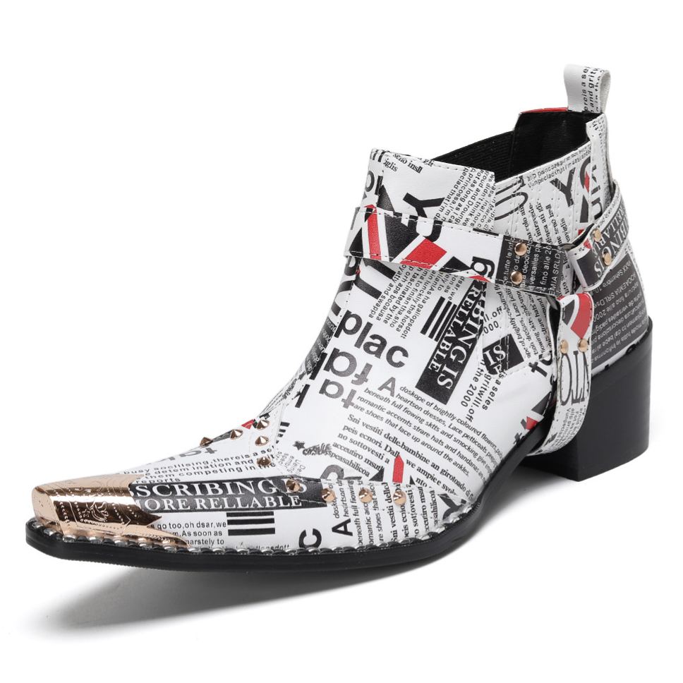 New Chelsea boots, business pointed toe, suede high-top men's leather shoes