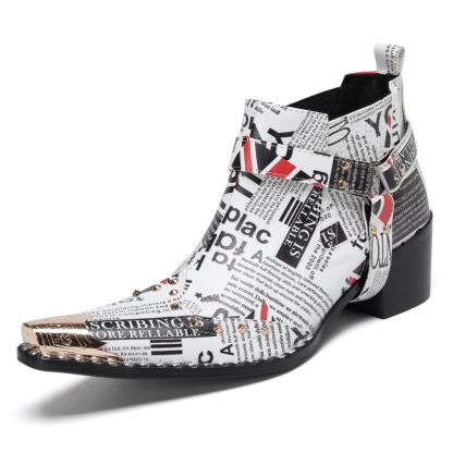 New Chelsea boots, business pointed toe, suede high-top men's leather shoes