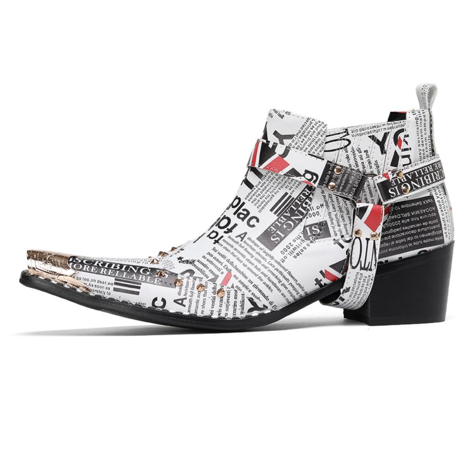 New Chelsea boots, business pointed toe, suede high-top men's leather shoes