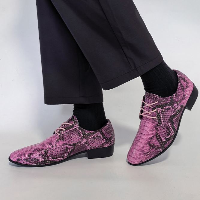 Plus-size glossy stone pattern casual shoes