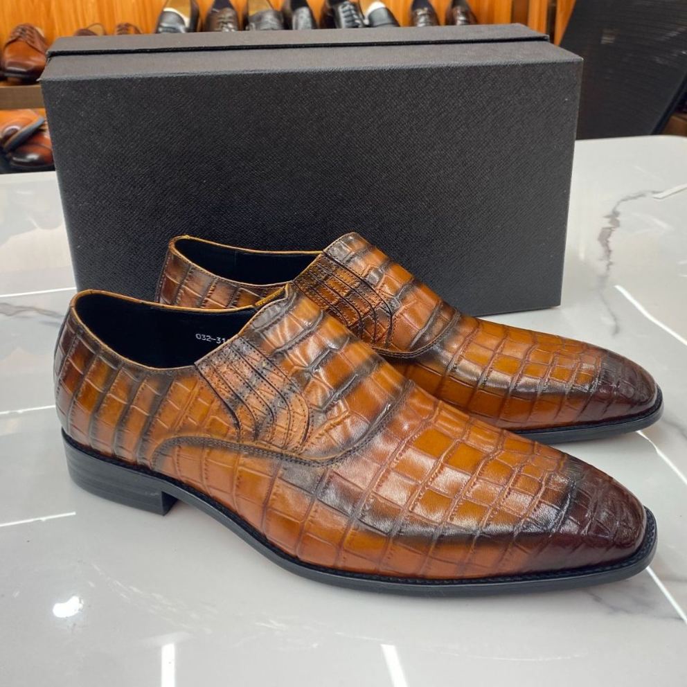 Plus-size men's new business casual formal leather shoes