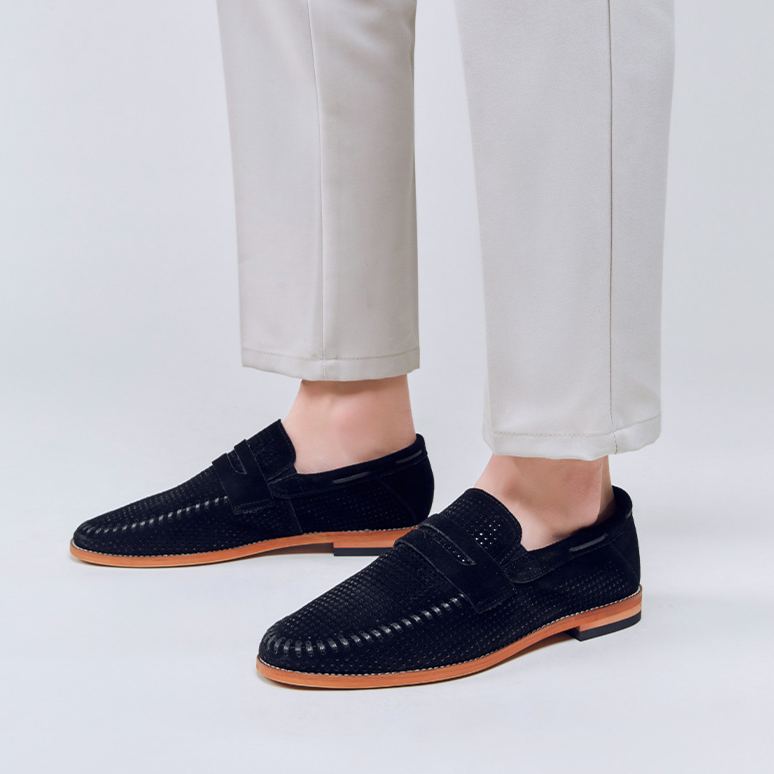 [Copy]Men's Embroidered Casual Loafers