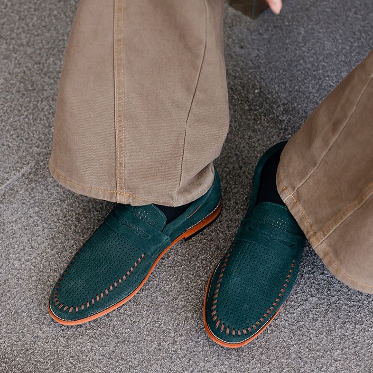 [Copy]Men's Embroidered Casual Loafers