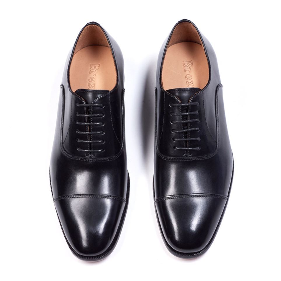 Men's smooth leather lace-up dress shoes