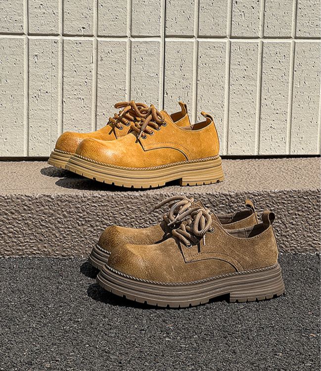 [Copy]Men's solid color platform casual versatile sneakers