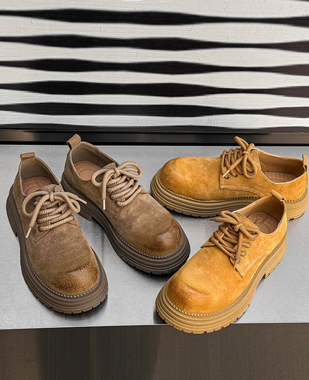 Men's Retro Platform Derby Shoes