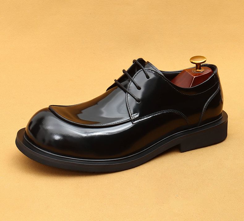 [Copy]Hand-rubbed color top-grain leather monk shoes