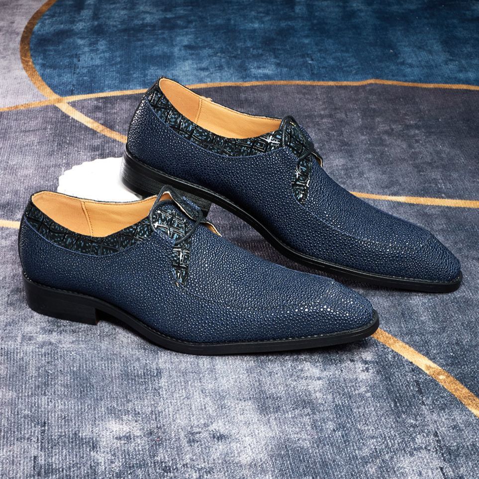 [Copy]Men's Pointed Toe Colorful Lace-up Fashion Derby Shoes