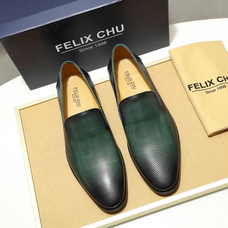 [Copy]Men's Textured Pointed Toe Lace-up Derby Shoes