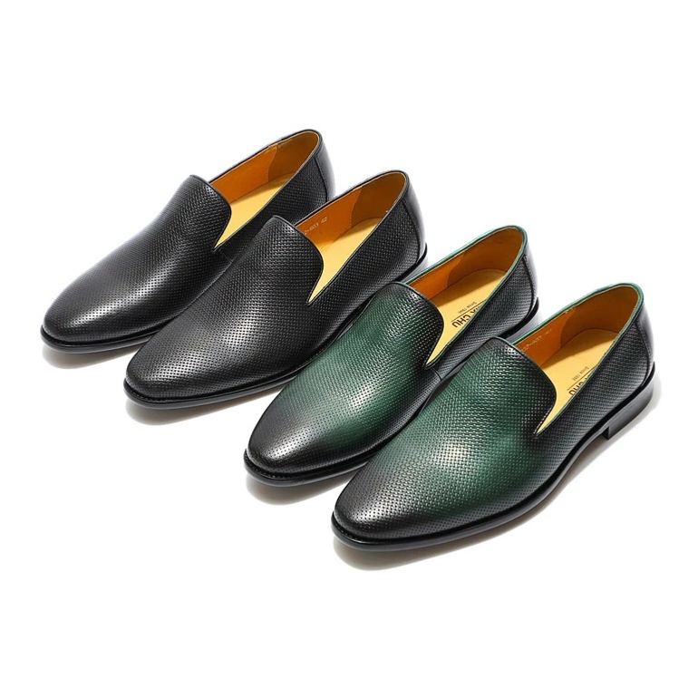[Copy]Men's Textured Pointed Toe Lace-up Derby Shoes
