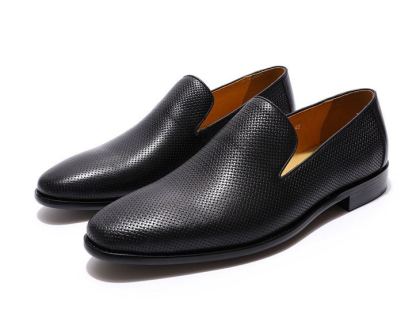 [Copy]Men's Textured Pointed Toe Lace-up Derby Shoes