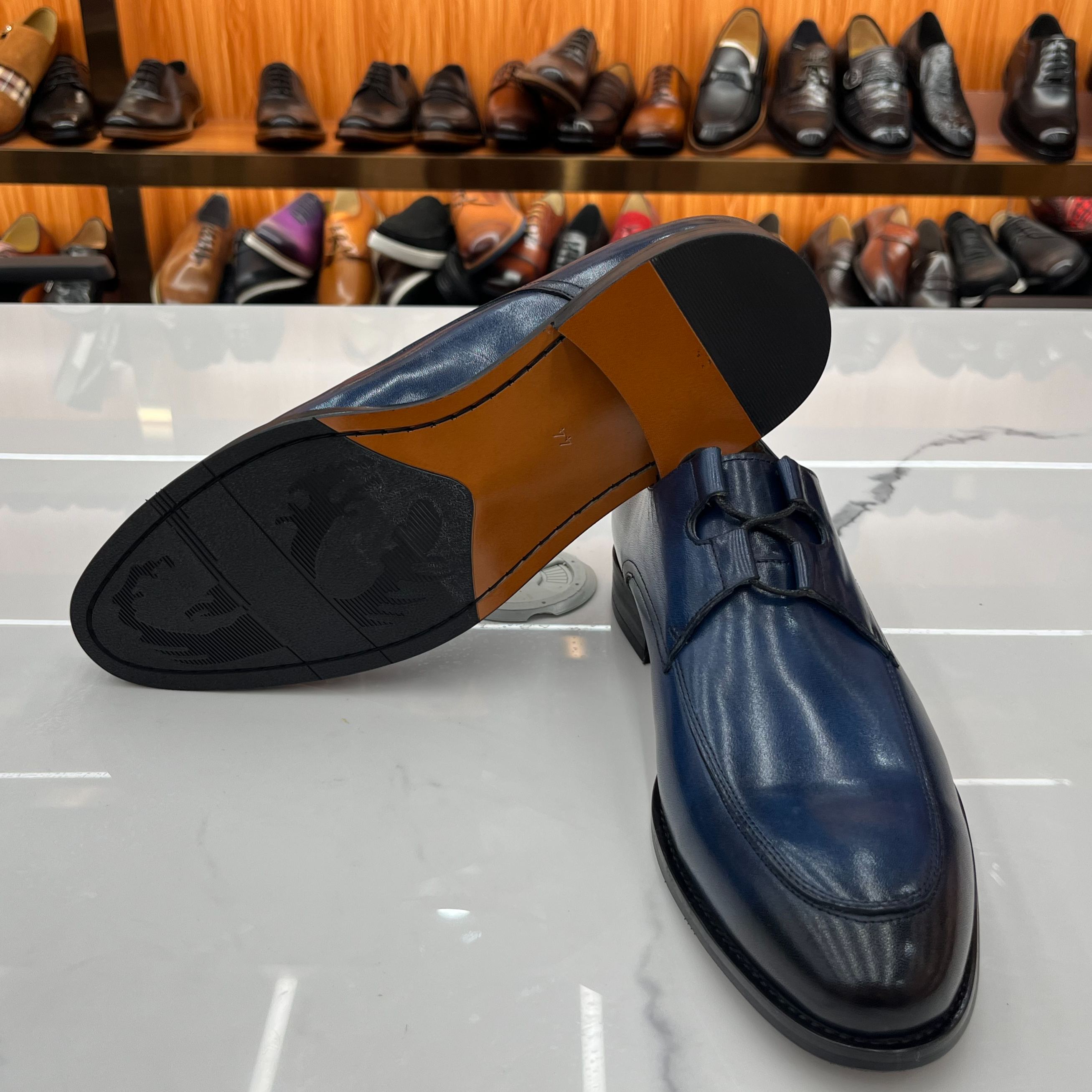 [Copy]Men's Genuine Leather Patent Leather Loafers Business Slip-on Formal Shoes