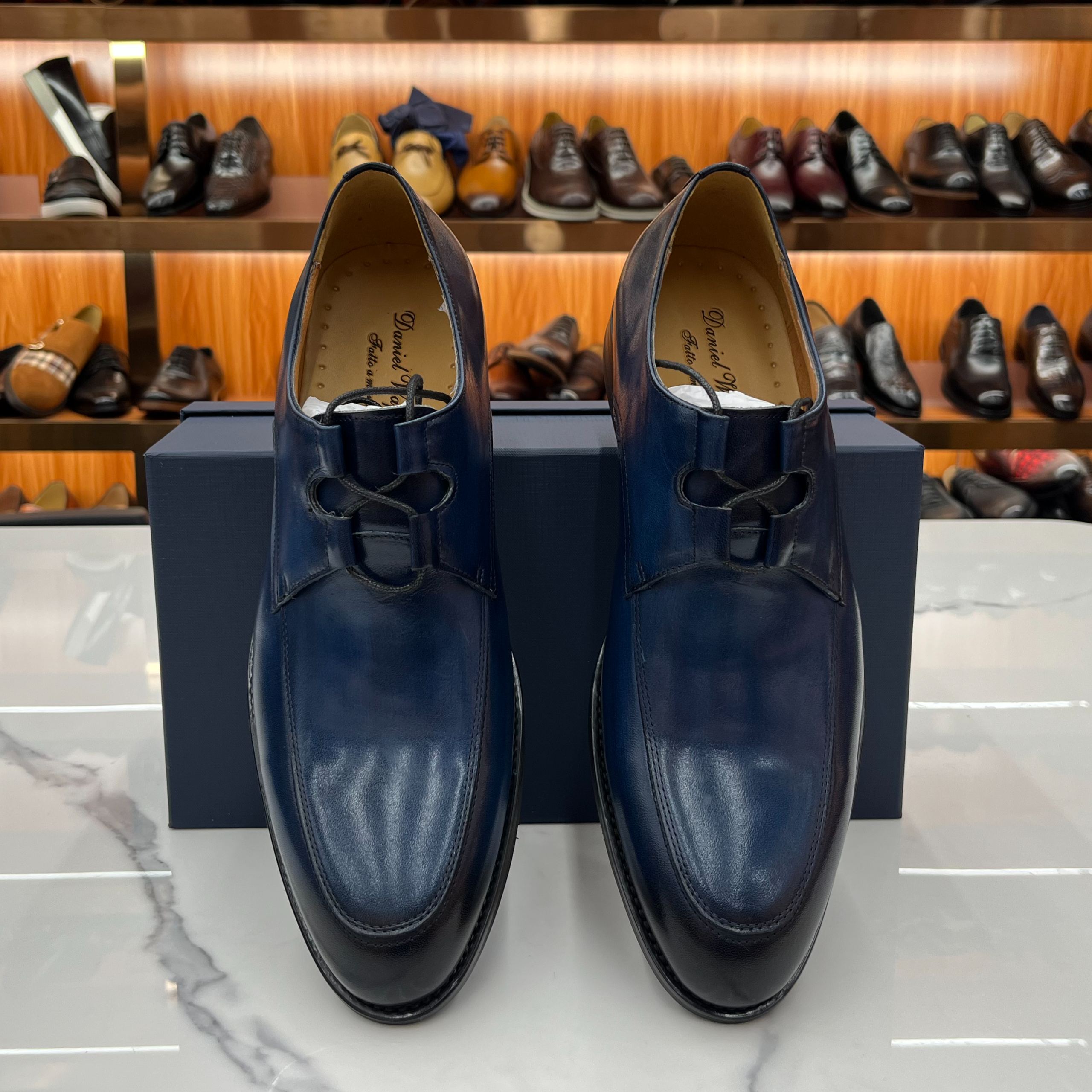[Copy]Men's Genuine Leather Patent Leather Loafers Business Slip-on Formal Shoes