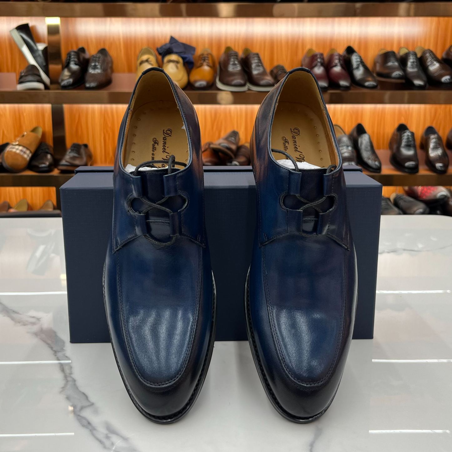 [Copy]Men's Genuine Leather Patent Leather Loafers Business Slip-on Formal Shoes