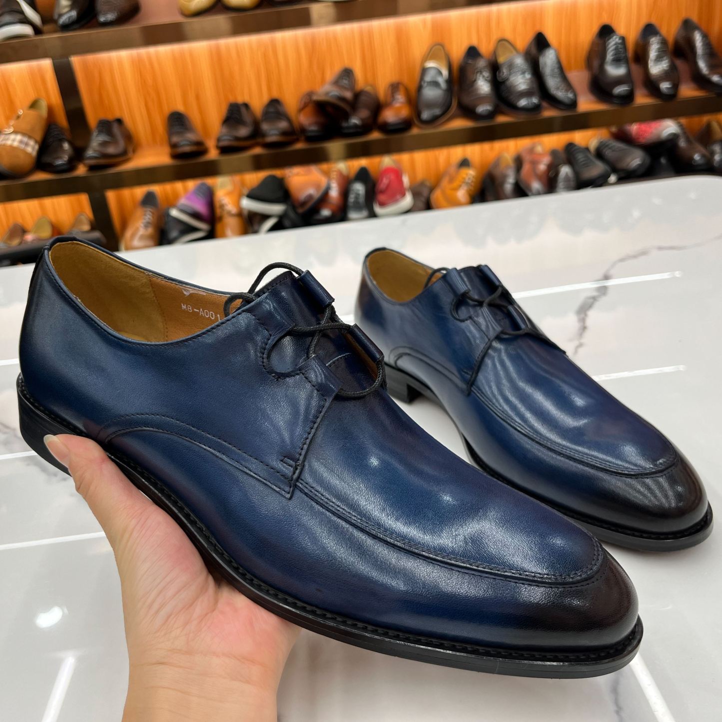 [Copy]Men's Genuine Leather Patent Leather Loafers Business Slip-on Formal Shoes