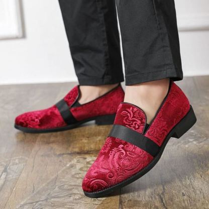 [Copy]Men's shiny leather loafers with metal horsebit