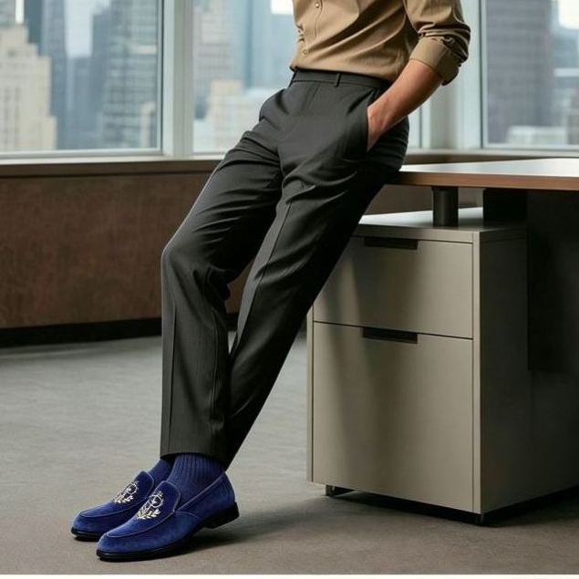 [Copy]Stylish leopard print loafers, slip-on casual plus-size men's shoes