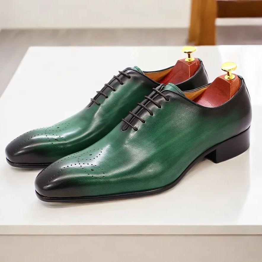 GUYSTEP™Men's simple and stylish genuine leather pointed toe oxford shoes