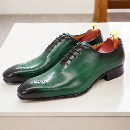 GUYSTEP™Men's simple and stylish genuine leather pointed toe oxford shoes