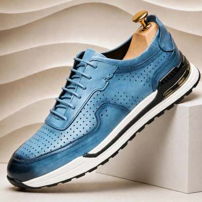 Men’s Premium Cowhide Leather Casual Sneakers – Multiple Colors