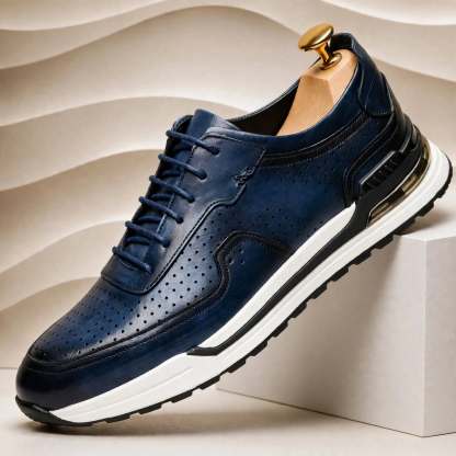 Men’s Premium Cowhide Leather Casual Sneakers – Multiple Colors
