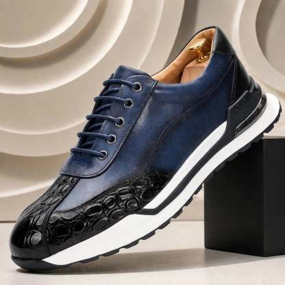 Men’s Premium Cowhide Leather Casual Sneakers – Multiple Colors