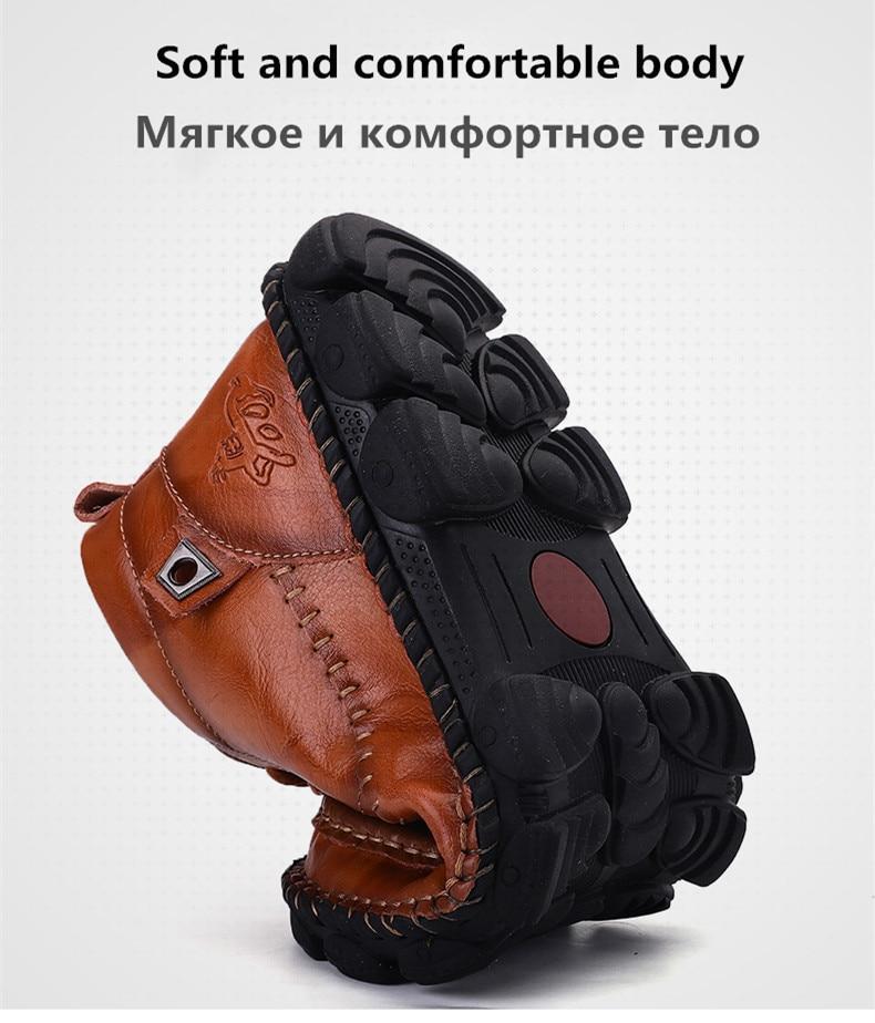 Cow Split Leather Men Boots Comfortable Boots Men Footwear Rubber Ankle Boots Men's Shoes