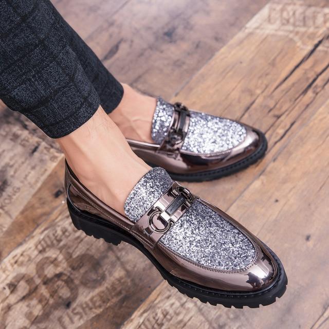 Luxury Business Men Dress Shoes Thick Bottom Leather