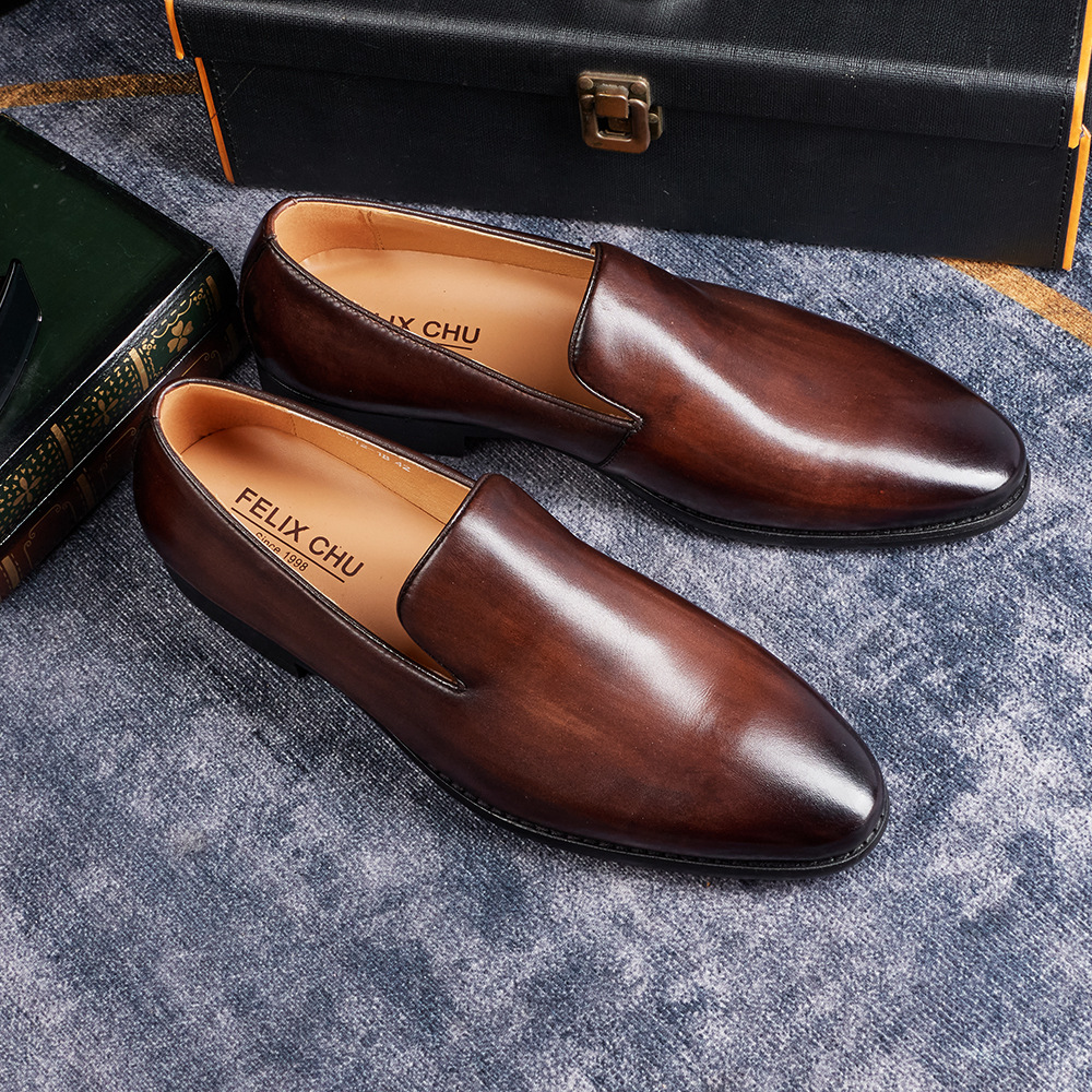 Men's Full-Grain Leather Classic Slip-On Loafers