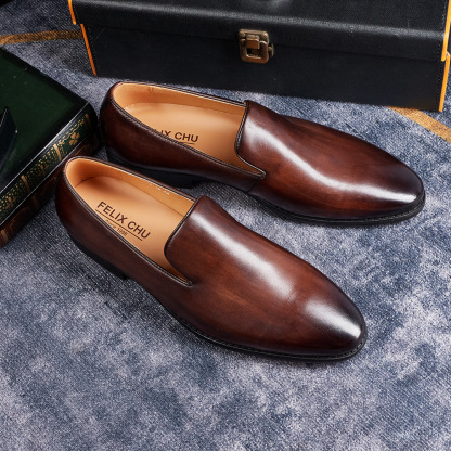 Men's Full-Grain Leather Classic Slip-On Loafers