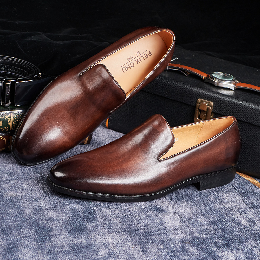 Men's Full-Grain Leather Classic Slip-On Loafers