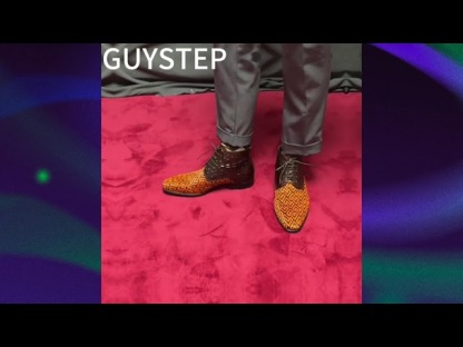 GUYSTEP™Men's Premium Cowhide Leather with Pony Hair Ankle Boots Geometric Pattern