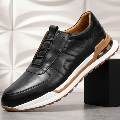 Men’s Premium Cowhide Leather Casual Sneakers – Multiple Colors