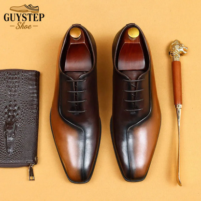 Classic color matching fashionable men's Oxford shoes