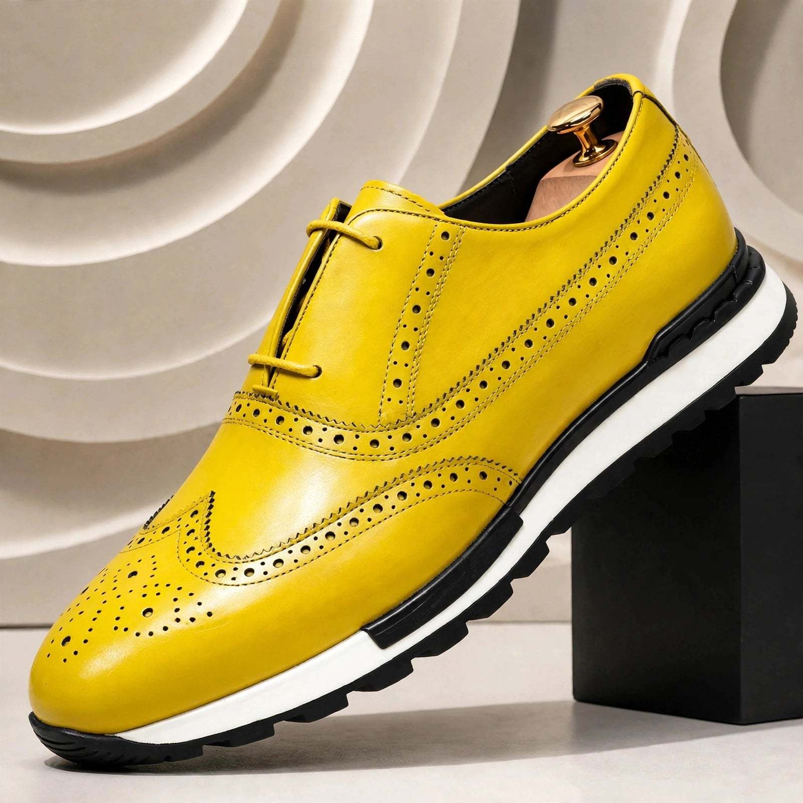 Men’s Premium Cowhide Leather Casual Sneakers – Multiple Colors