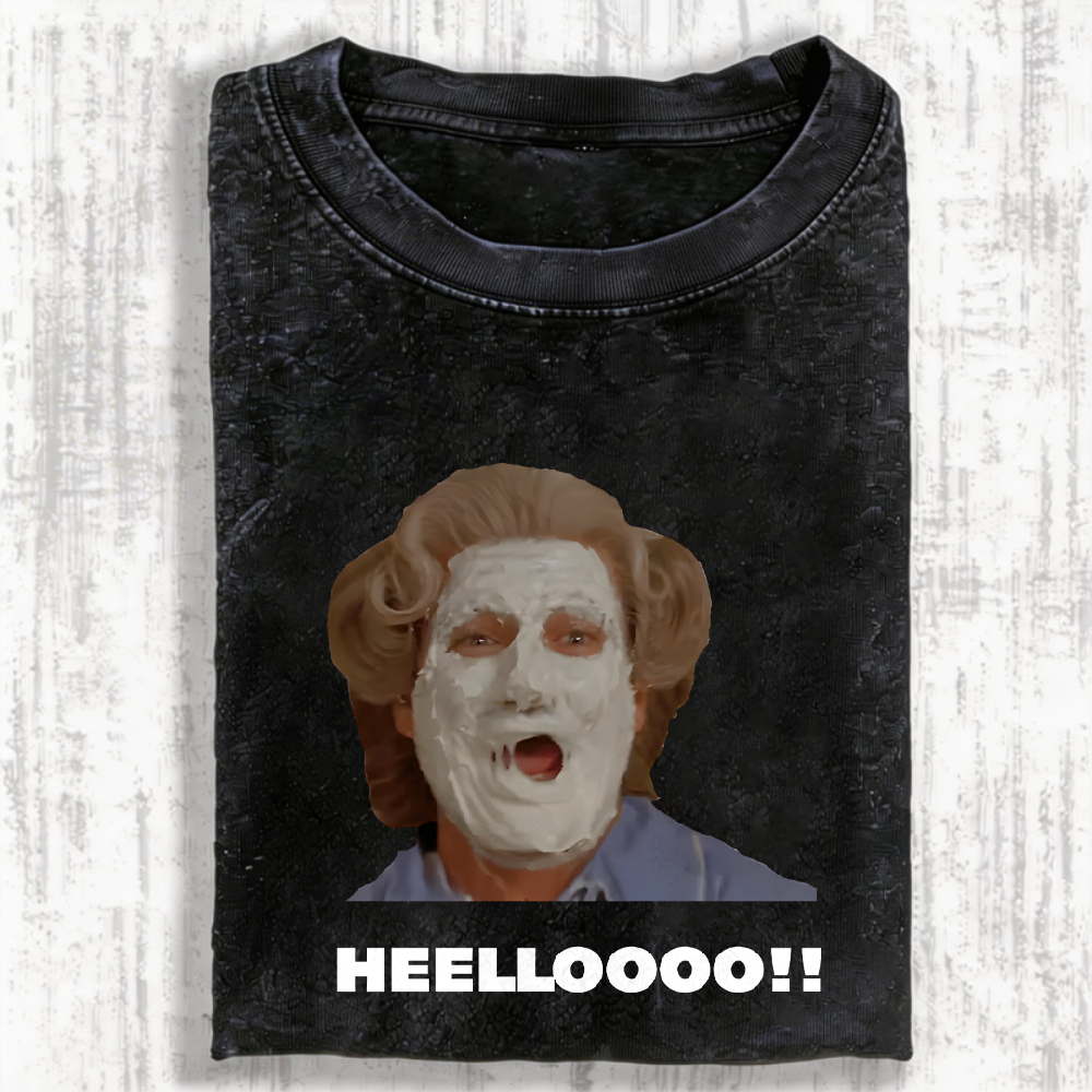 'Heelloooo!! ' Funny Vintage Washed T-shirt