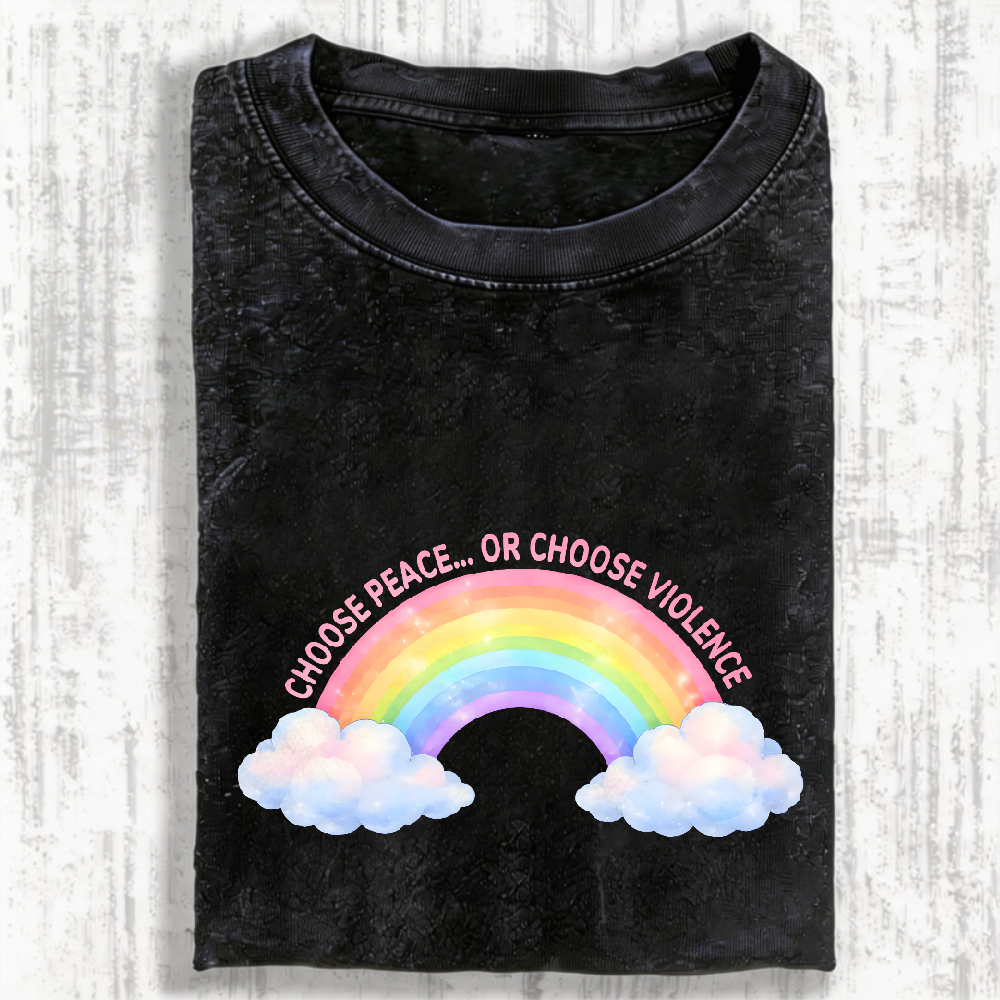 Choose Peace… Or Choose Violence Vintage Washed T-shirt