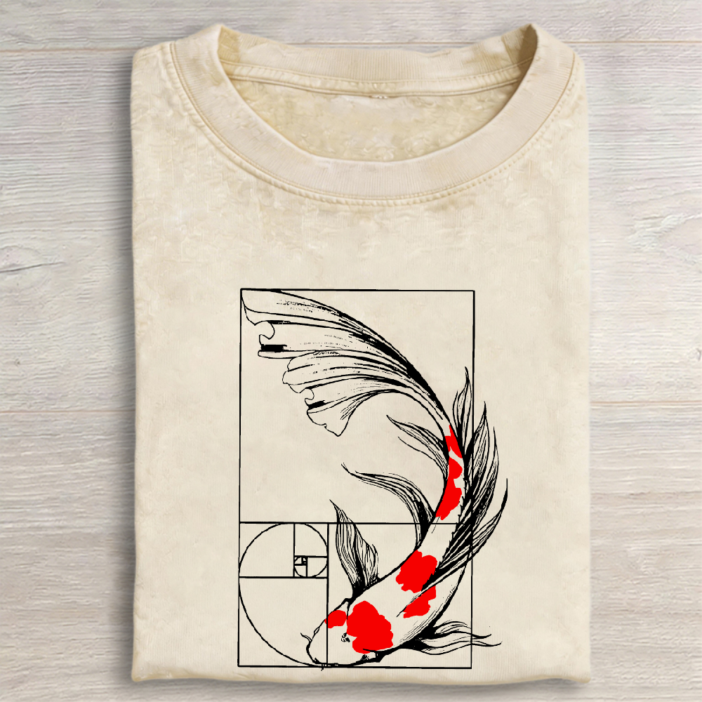 Golden Ratio Koi Vintage Washed T-shirt