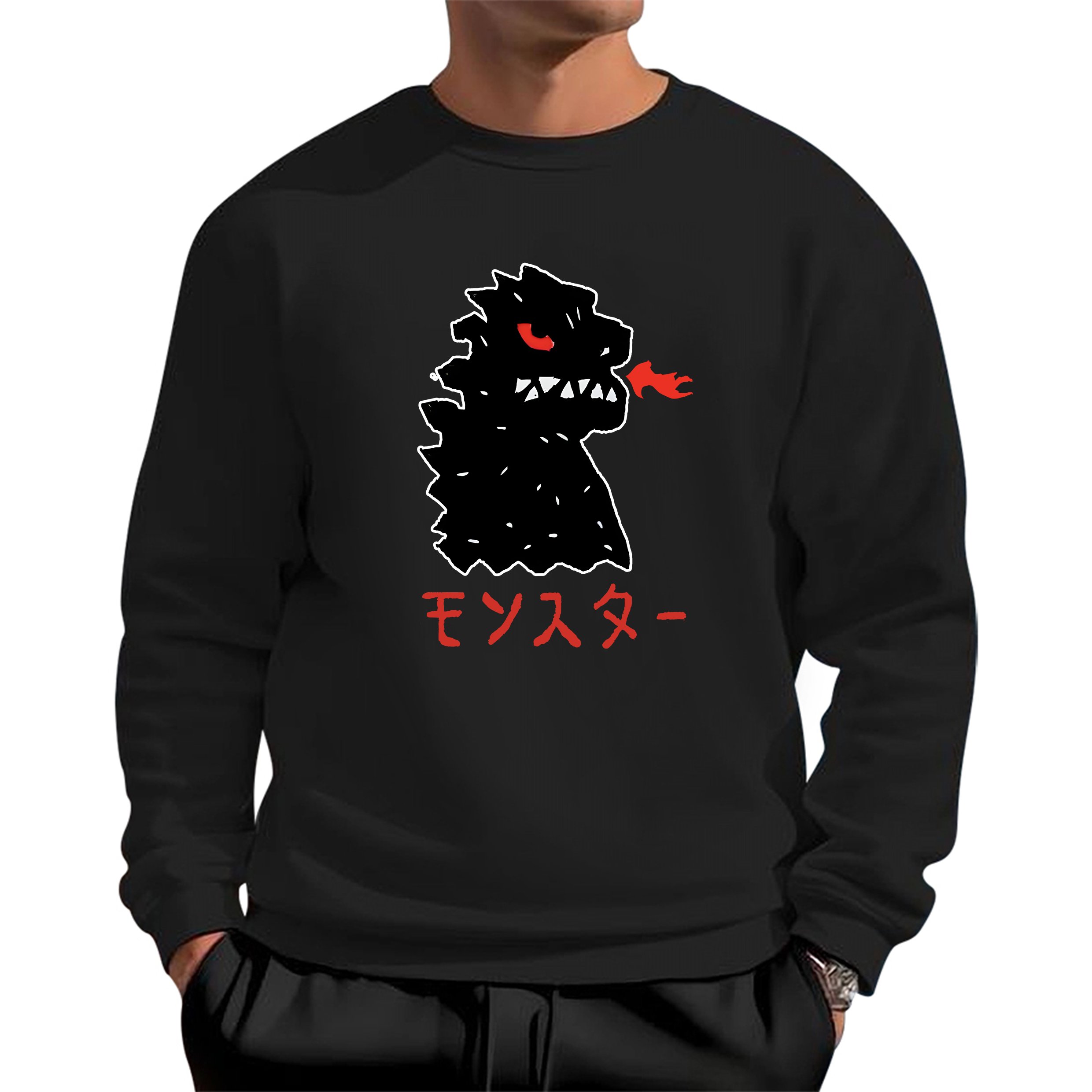Monster Cotton Pullover Sweatshirt