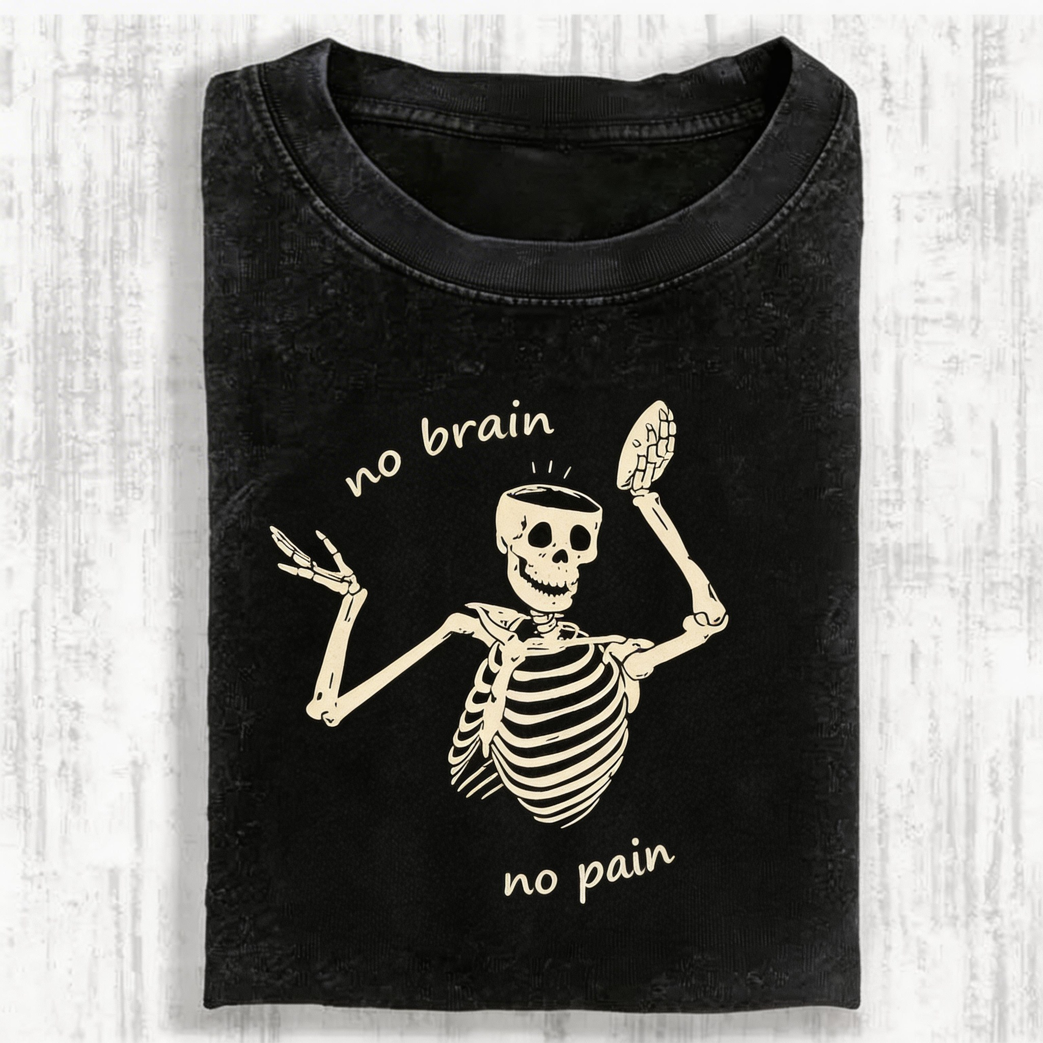 Skeletons Feel No Pain Vintage Washed T-shirt