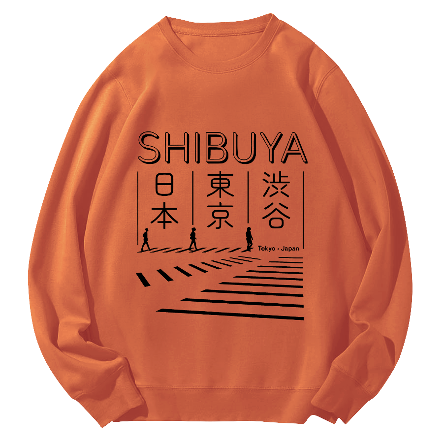 Shibuya Round Neck Sweatshirt-Zazasy