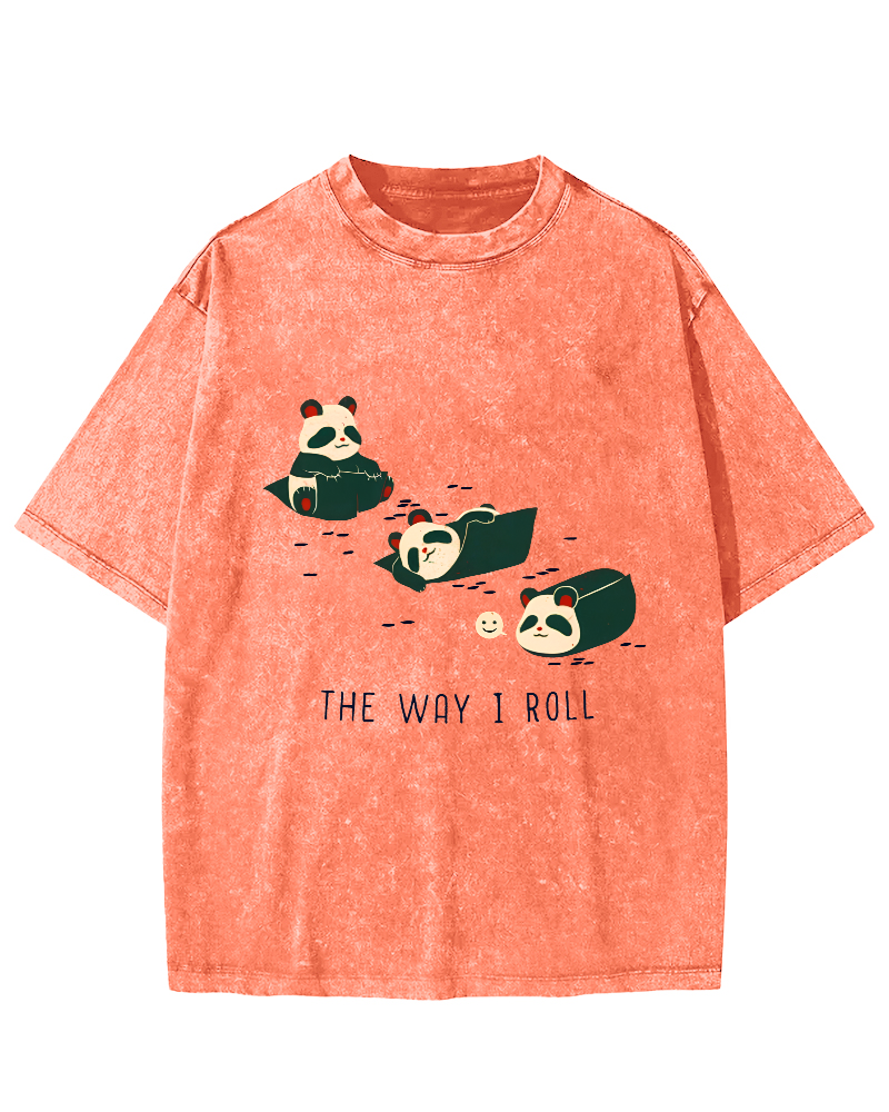The Way I Roll Vintage Washed T-shirt-Zazasy