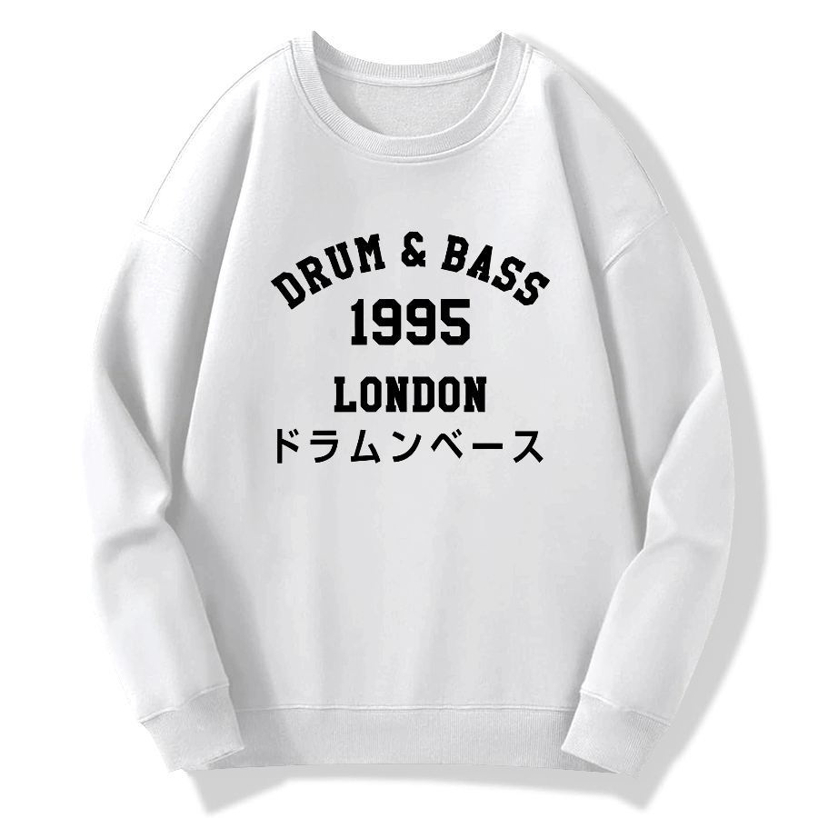 Drum & Bass 1995 Cotton Pullover Sweatshirt