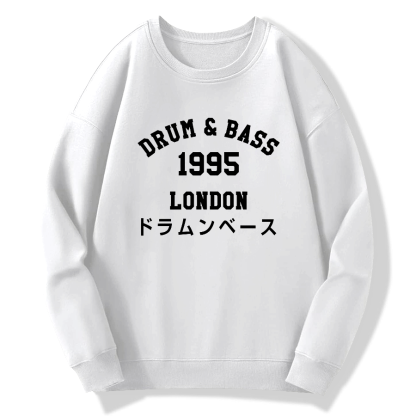 Drum & Bass 1995 Cotton Pullover Sweatshirt
