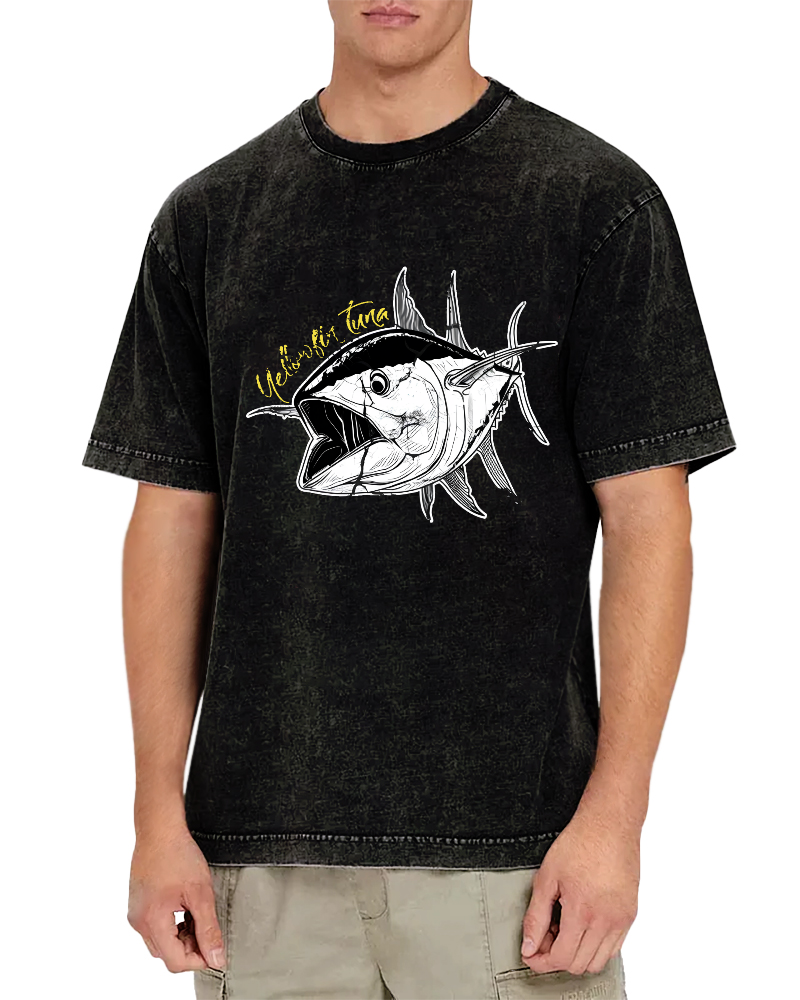 Japanese Tuna Leisure Vintage Distressed T-shirt-Zazasy